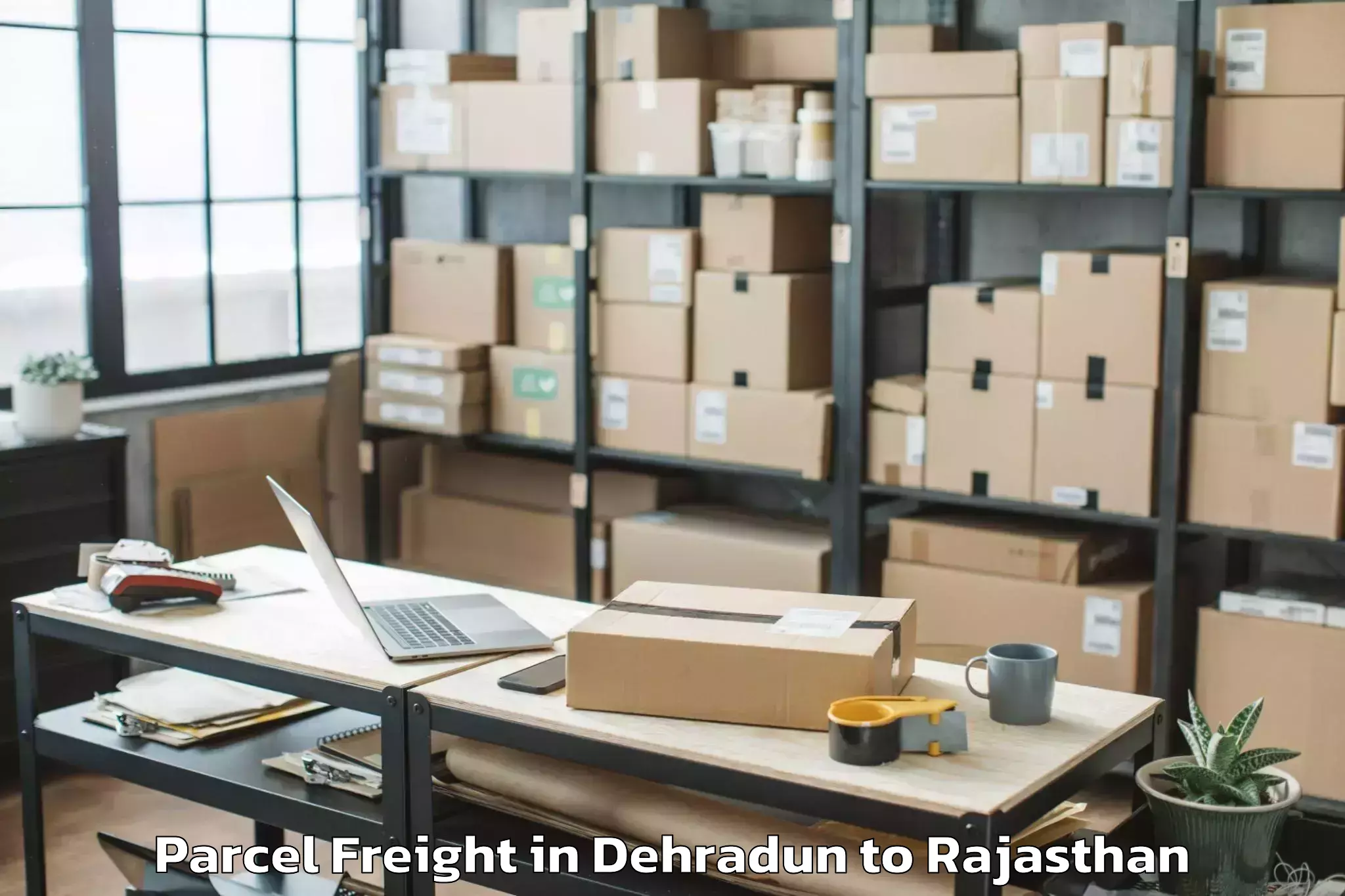 Leading Dehradun to Malpura Parcel Freight Provider